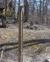 Outside shower to clean those sand babies